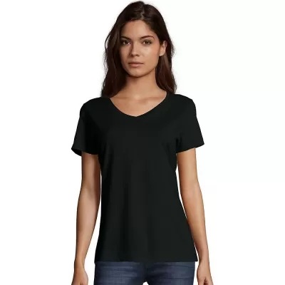 Hanes Womens Lightweight Nano-T Short Sleeve V-neck Tee (2-pack)