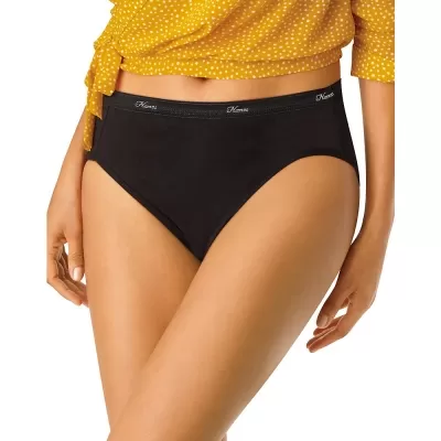 Hanes Cool Comfort 153 Womens Cotton Hi-Cut Panties 6-Pack
