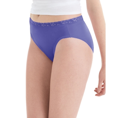 Hanes Womens Nylon Hi-Cut Panties 6-Pack