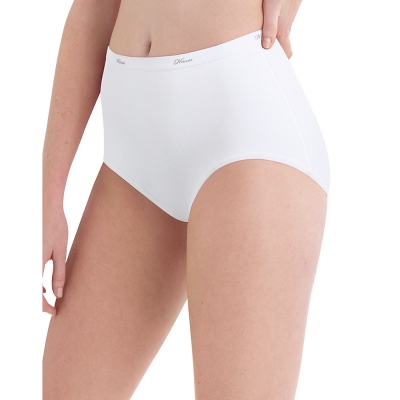 Hanes Womens Cotton White Brief 10-Pack