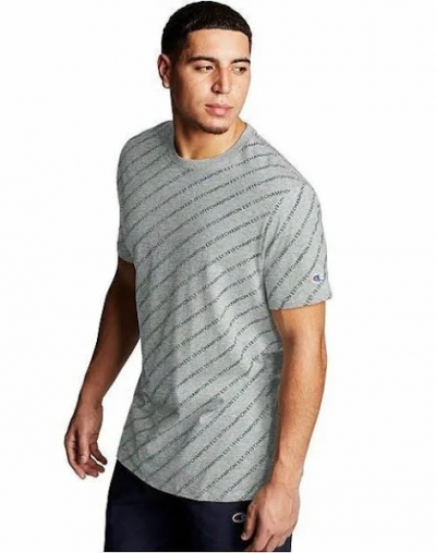 Champion Mens Heritage Tee, Allover Logo