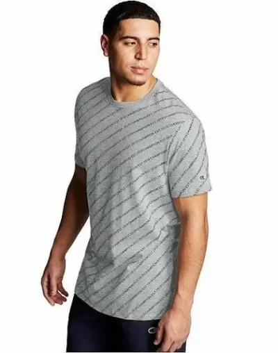 Champion Mens Heritage Tee, Allover Logo