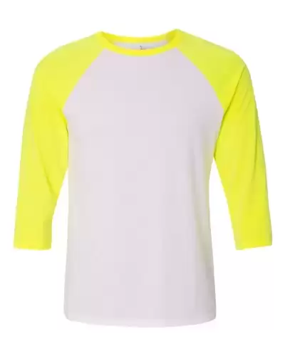 BELLA + CANVAS 3200 Unisex Three-Quarter Sleeve Baseball Tee 2 Pack