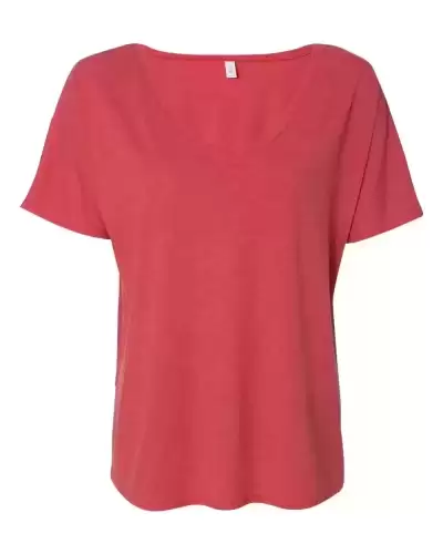 BELLA + CANVAS 8815 Women?s Slouchy V-Neck Tee 2 Pack