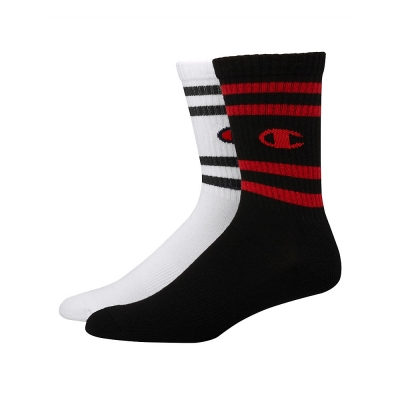 Champion Men's Performance Crew Socks, C Logo, 2-Pack