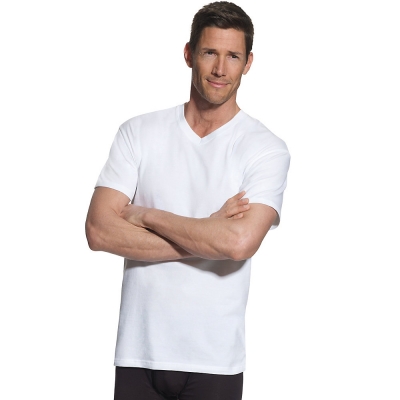 Hanes FreshIQ ComfortBlend Men's V-Neck LT-3XLT 4-Pack