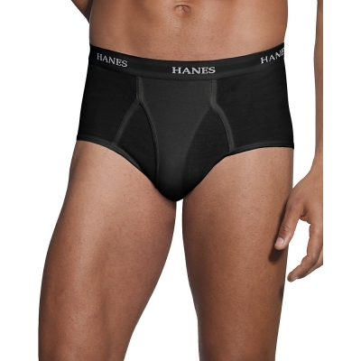 Hanes Ultimate Men's TAGLESS No Ride Up Briefs with Comfort Flex Waistband Black/Grey 7-Pack