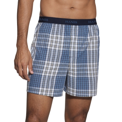 Hanes Classics Men's TAGLESS Boxer with Comfort Flex Waistband 5-Pack