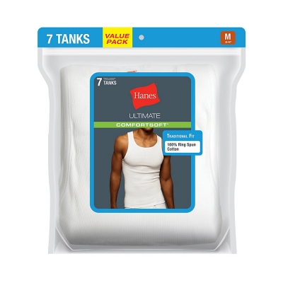 Hanes Classics Mens White A-Shirts P7