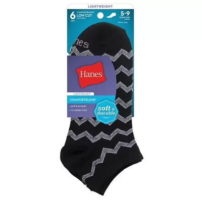 Hanes ComfortBlend Women's Low-Cut Socks 6-Pack