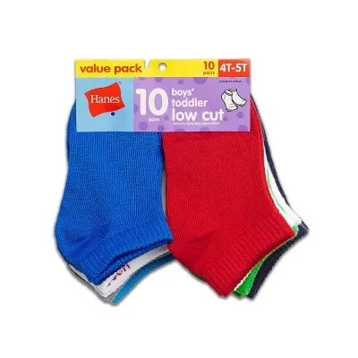 Hanes Boys Infant/Toddler Low Cut 10-Pack