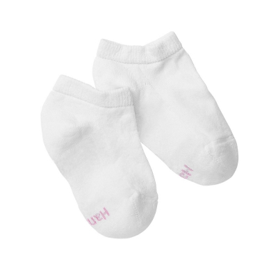 Hanes Girls' No-Show Socks 6-Pack