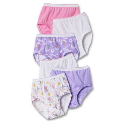 Hanes TAGLESS Toddler Girls' Cotton Briefs 6-Pack