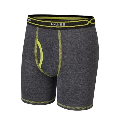Hanes X-Temp Boys Long Leg Boxer Brief with Comfort Flex Waistband 4-Pack