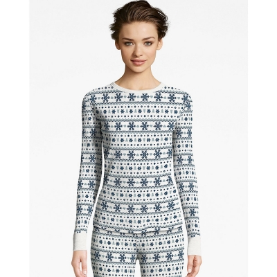 Hanes Women's X-Temp 153 Thermal Printed Crew