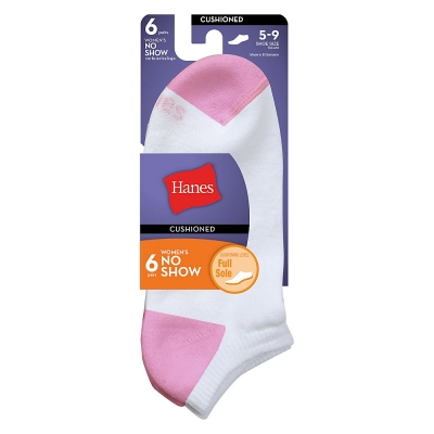 Hanes Women's Cool Comfort No Show Socks 6-Pack