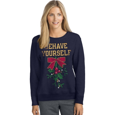 Hanes Women's Ugly Christmas Sweatshirt