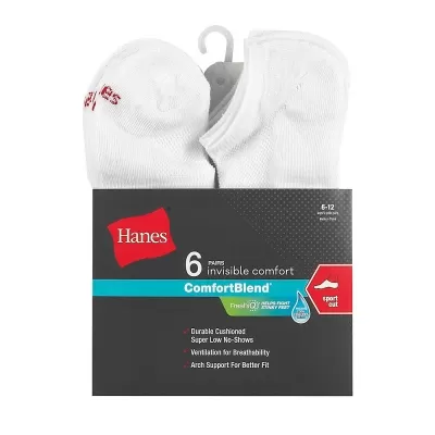 Hanes Men's FreshIQ ComfortBlend Sport Cut Socks 6-Pack