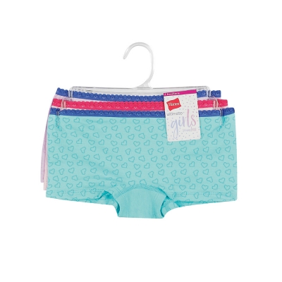 Hanes Girls' Seamless Boyshort 3-Pack