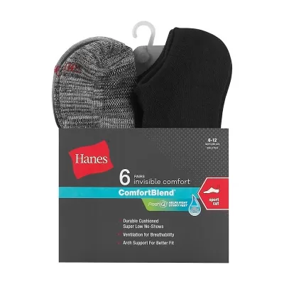 Hanes Men's FreshIQ ComfortBlend Big and Tall Sport Cut Socks 6-Pack