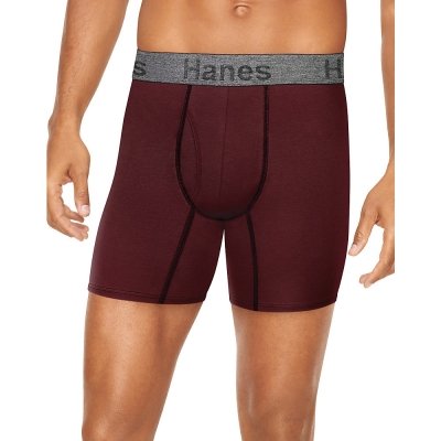 Hanes Men's Comfort Flex Fit Ultra Soft Cotton Stretch Boxer Briefs 3-Pack