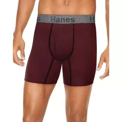 Hanes Men's Comfort Flex Fit Ultra Soft Cotton Stretch Boxer Briefs 3-Pack