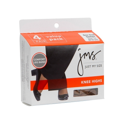 JMS Sheer Toe Knee High 4 Pack