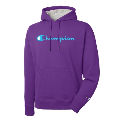 Champion Men's Powerblend Pullover Hoodie, Script Logo