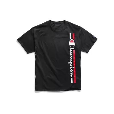 Champion Men's Classic Jersey Tee, Vertical Logo