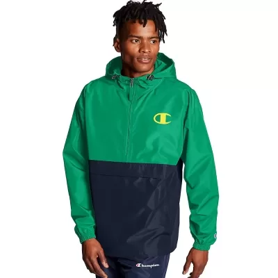 Colorblocked Packable Jacket Pop Color Logo