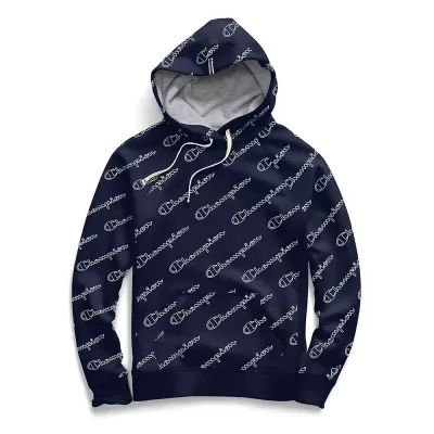 Champion Women's Heritage Fleece Pullover Hoodie, All Over Logo