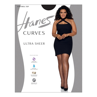 Hanes Curves Ultra Sheer Control Top Legwear