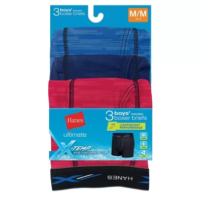 Hanes Ultimate Boys X-Temp Performance Boxer Briefs 3-Pack