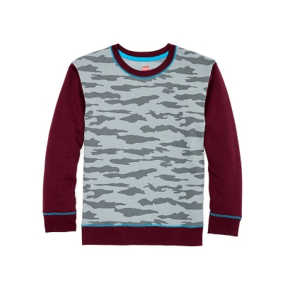Hanes Boys Camo Fleece Colorblock Sweatshirt