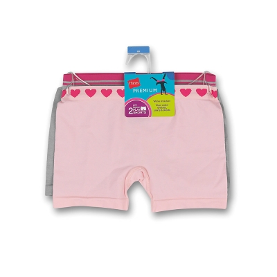 Hanes Premium Girls' Playshorts 5-Pack