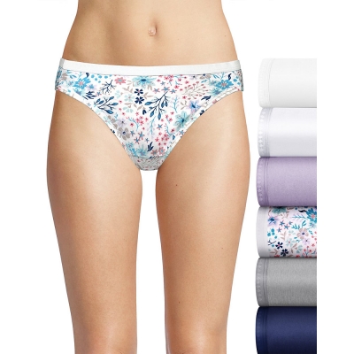 Hanes Ultimate Cotton Comfort Cool Dri Bikini 6-Pack 