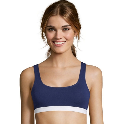 Hanes Cotton Stretch Comfort Flex Fit Wirefree Bra 2-Pack