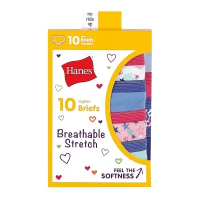 Hanes Girls' Breathable Stretch Briefs 10-Pack