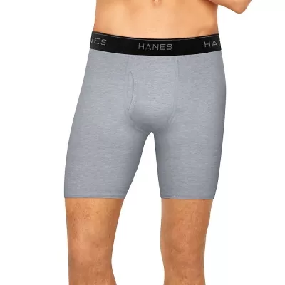 Hanes Men's Stretch Longer Leg Boxer Briefs With Comfort Flex Waistband 2XL 3-Pack