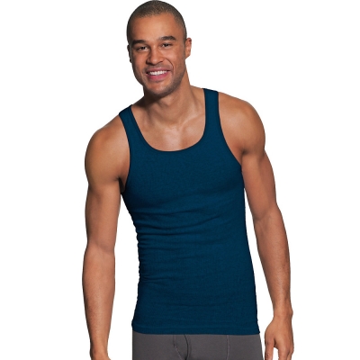 Hanes Men's FreshIQ ComfortSoft Dyed Assorted Colors Tank Undershirt 5-Pack