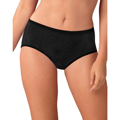 Hanes Cotton Stretch Women's Low Rise Briefs with ComfortSoft Waistband 6-Pack