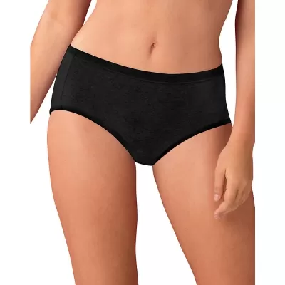 Hanes Cotton Stretch Women's Low Rise Briefs with ComfortSoft Waistband 6-Pack
