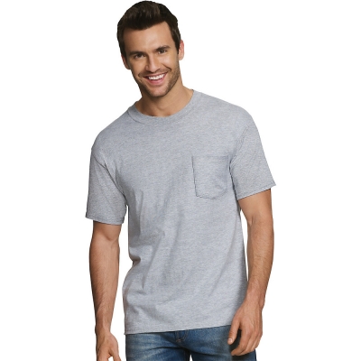 Hanes Men's FreshIQ ComfortSoft Dyed Assorted Colors Pocket T-Shirt 2XL 4-Pack