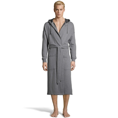 Hanes Men's 1901 Heritage Fleece Hooded Robe