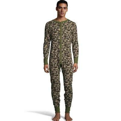 Hanes Men's Big and Tall Camo Waffle Knit Thermal Union Suit 3X-4X