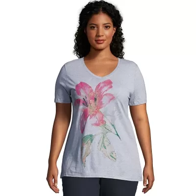 JMS Tropical Flower Short Sleeve Graphic Tee