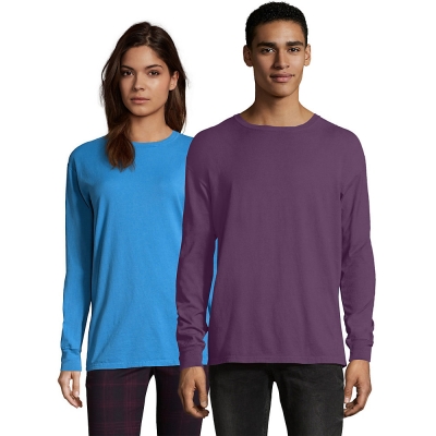 ComfortWash by Hanes GDH200 GRTDYE Unisex 5.5 oz., 100% Ringspun Cotton Garment-Dyed Long-Sleeve T-Shirt