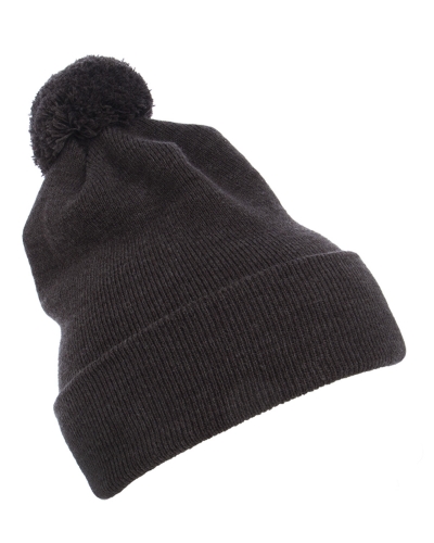 Yupoong 1501P Cuffed Knit Beanie With Pom Pom Hat