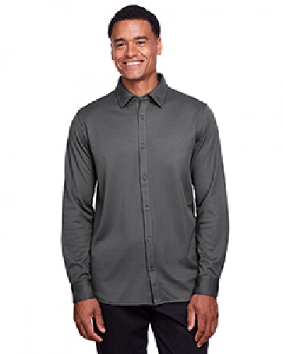 Devon & Jones DG20Z Men's Crownlux Performance Plaited Button-Down Shirt