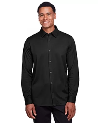 Devon & Jones DG20Z Men's Crownlux Performance Plaited Button-Down Shirt